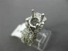 ESTATE 1.85CT ROUND & BAGUETTE DIAMOND 18K WHITE GOLD SEMI MOUNT ENGAGEMENT RING