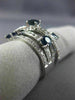 ESTATE WIDE 2.15CT DIAMOND SAPPHIRE 14KT WHITE GOLD CRISS CROSS ANNIVERSARY RING