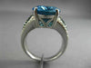 ESTATE 10.16CT DIAMOND & LONDON BLUE TOPAZ 14KT WHITE GOLD OVAL ENGAGEMENT RING