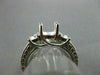 ESTATE .85CT DIAMOND 18KT WHITE GOLD FILIGREE SEMI MOUNT ENGAGEMENT RING #2423