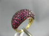 ESTATE LARGE 5.50CT AAA RUBY 14K YELLOW & BLACK GOLD DOME SHAPE ANNIVERSARY RING