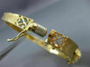 ANTIQUE AAA OPAL 14KT YELLOW GOLD 3D FILIGREE FLOWER BANGLE BRACELET #19984