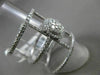 ESTATE LARGE .84CT DIAMOND 14K WHITE GOLD 3D STAR OF DAVID MULTI ROW FLOWER RING