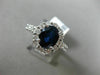 LARGE 3.15CT DIAMOND & AAA OVAL SAPPHIRE 14KT WHITE GOLD 3D HALO ENGAGEMENT RING