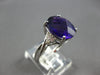 ESTATE 5.49CT DIAMOND & AAA AMETHYST 14KT WHITE GOLD OVAL & ROUND FUN LOVE RING