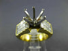 LARGE 1.80CT DIAMOND 18K 2 TONE GOLD PYRAMID SEMI MOUNT ENGAGEMENT RING #22413
