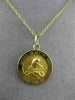ESTATE 14KT YELLOW GOLD CIRCULAR HANDCRAFTED SACRED HEART OF MARY PENDANT #24997