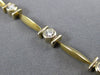 ESTATE 1.04CT ROUND DIAMOND 14K WHITE & YELLOW GOLD TENSION BEZEL BRACELET #1441