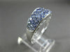 ESTATE WIDE 1.50CT AAA TANZANITE 14KT WHITE GOLD 3D THREE ROW PAVE FILIGREE RING
