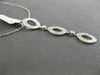 ESTATE WIDE .55CT DIAMOND 18KT WHITE GOLD BY THE YARD FILIGREE FLOATING PENDANT