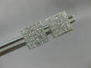 ESTATE 1.12CT DIAMOND SQUARE PRINCESS 14KT WHITE GOLD SCREW BACK EARRINGS #15743