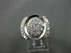 ANTIQUE LARGE .62CT ROUND DIAMOND 18KT WHITE GOLD 3D OVAL RING BEAUTIFUL! #22508