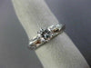 ANTIQUE .52CT OLD MINE DIAMOND 18KT WHITE GOLD 3D FILIGREE ENGAGEMENT RING #9318