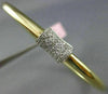 ESTATE .42CT DIAMOND 14KT WHITE & YELLOW GOLD SQUARE BOW CLASSIC BANGLE BRACELET