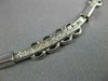 ESTATE 1CT ROUND CUT DIAMOND 14KT WHITE GOLD 3D CIRCULAR LINE NECKLACE #2106