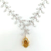 EXTRA LARGE 29.76CT WHITE & FANCY YELLOW DIAMOND 18KT 2 TONE GOLD 3D NECKLACE