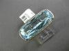 ESTATE LARGE 10.76CT DIAMOND & AAA BLUE TOPAZ 14KT WHITE GOLD 3D HALO FUN RING