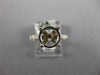 LARGE .62CT DIAMOND 18KT WHITE GOLD ROUND INSIDE OUT SEMI MOUNT ENGAGEMENT RING