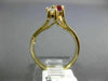 ANTIQUE WIDE .42CT DIAMOND & RUBY 14K YELLOW GOLD FILIGREE COCKTAIL RING #21467