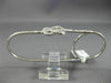 ESTATE LARGE .76CT ROUND DIAMOND 14KT WHITE GOLD 3D LOVE KNOT 3 FINGER FULL RING