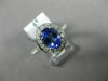 ESTATE 1.78CT DIAMOND & AAA TANZANITE 18KT WHITE GOLD OVAL HALO ENGAGEMENT RING