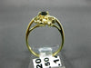 ESTATE .64CT DIAMOND & AAA SAPPHIRE 14KT YELLOW GOLD FLOWER FILIGREE RING #21357