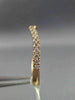 ESTATE .19CT DIAMOND 14KT ROSE GOLD CURVE SEMI ETERNITY WEDDING ANNIVERSARY RING