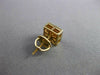 ESTATE 1.0CT DIAMOND 14KT TWO TONE GOLD 3D INVISIBLE SQUARE STUD EARRINGS #17965