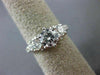 ESTATE EGL 1.47CT DIAMOND 14KT WHITE GOLD 3 STONE ETOILE ENGAGEMENT RING #22135
