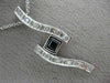 ESTATE LARGE .55CT DIAMOND & AAA SAPPHIRE 14KT WHITE GOLD ETOILE PENDANT #22999