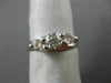 ESTATE .91CT DIAMOND 14KT WHITE GOLD 3D PAST PRESENT FUTURE TENSION RING #14161