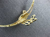 ESTATE LARGE 1.20CT DIAMOND & AAA SAPPHIRE 14KT YELLOW GOLD LEAF NECKLACE #1112