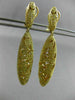 LARGE 3.16CT FANCY YELLOW DIAMOND 18KT YELLOW GOLD OPEN CANOE CLIP ON EARRINGS