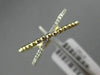 ESTATE .10CT DIAMOND 14KT WHITE & YELLOW GOLD X LOVE MILGRAIN BEAD RING F/G VSSI