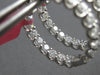 LARGE 2.89CT DIAMOND 18K WHITE GOLD LUCIDA INSIDE OUT OVAL HOOP HANGING EARRINGS
