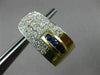 ESTATE EXTRA LARGE 2.69CT DIAMOND & SAPPHIRE 14KT GOLD UMBRELLA CLIP ON EARRINGS