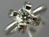 ESTATE .57CT DIAMOND 18K WHITE GOLD 3D SOLITAIRE X LOVE ENGAGEMENT RING #6424