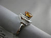 ESTATE 2.03CT DIAMOND & OVAL CITRINE 18K WHITE GOLD PEAR SHAPE ENGAGEMENT RING