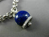 ESTATE LONG .81CT DIAMOND & MULTI GEM 14KT WHITE GOLD LUCKY BELL CHARM BRACELET