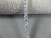 ESTATE 3.90CT ROUND DIAMOND 18KT WHITE GOLD 3D TWO PRONG CLASSIC TENNIS BRACELET