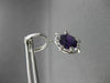 ESTATE LARGE 7.20CTW DIAMOND & AMETHYST 14KT WHITE GOLD ETOLIE HANGING EARRINGS