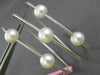 ESTATE WIDE AAA SOUTH SEA PEARL 14KT WHITE GOLD 3 ROW FLEXIBLE BANGLE BRACELET