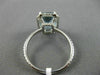 ESTATE LARGE 2.52CT DIAMOND & AQUAMARINE 14KT WHITE GOLD 3D HALO ENGAGEMENT RING