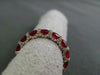 ESTATE 3.98CT DIAMOND & RUBY 18K ROSE GOLD DOUBLE SIDE ANNIVERSARY ETERNITY RING