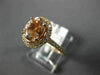 ESTATE WIDE 1.15CT DIAMOND & AAA MORGANITE 14K ROSE GOLD 3D HALO ENGAGEMENT RING