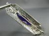 ANTIQUE LARGE 4.07CT DIAMOND & AMETHYST 14K WHITE GOLD FILIGREE PIN BROOCH 22118