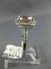 ESTATE LARGE 2.50CT AAA MORGANITE 14KT WHITE GOLD CUSHION HALO ENGAGEMENT RING
