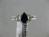 .86CT DIAMOND & AAA PEAR SHAPE SAPPHIRE 14KT WHITE GOLD 3D FILIGREE ENGAGEMENT