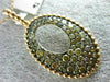 ESTATE LARGE 1.82CT MULTI COLOR DIAMOND 18KT ROSE & BLACK GOLD FLOATING PENDANT
