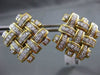 ESTATE LARGE GARAVELLI 1.68CT DIAMOND 18KT TWO TONE GOLD CLIP ON EARRINGS #21846